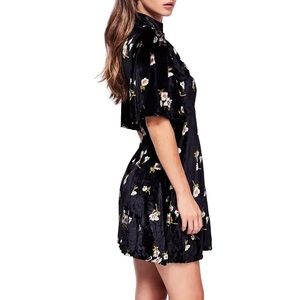 Free people Be My Baby Mini Velvet Dress